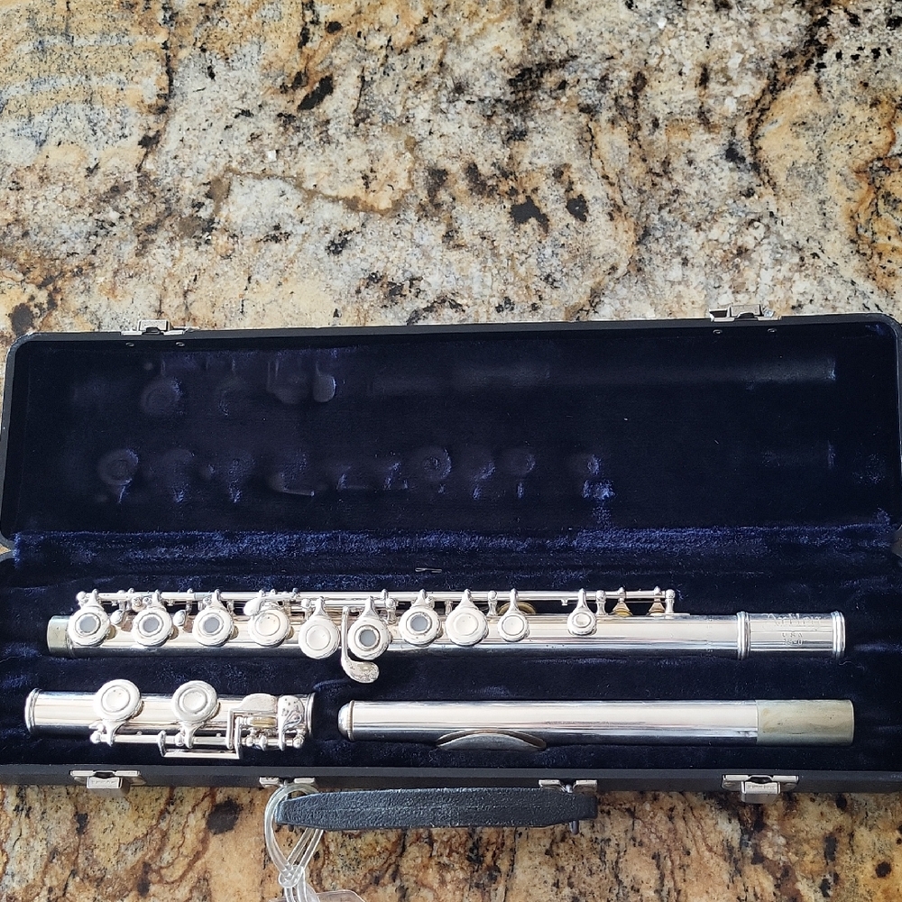 Silver Flute with Case
